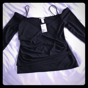 NWT H&M black off the shoulder size L